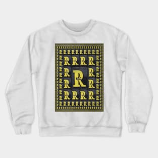 Copy of CAPITAL LETTER R. MAGIC CARPET Repeated Size Reductions Crewneck Sweatshirt